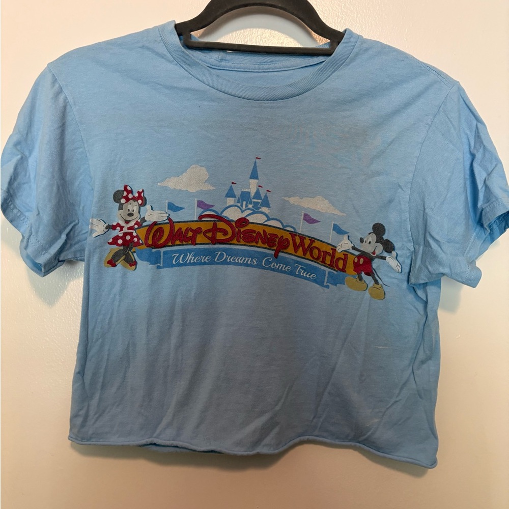 Disney World Welcome Sign Cropped T-Shirt Small